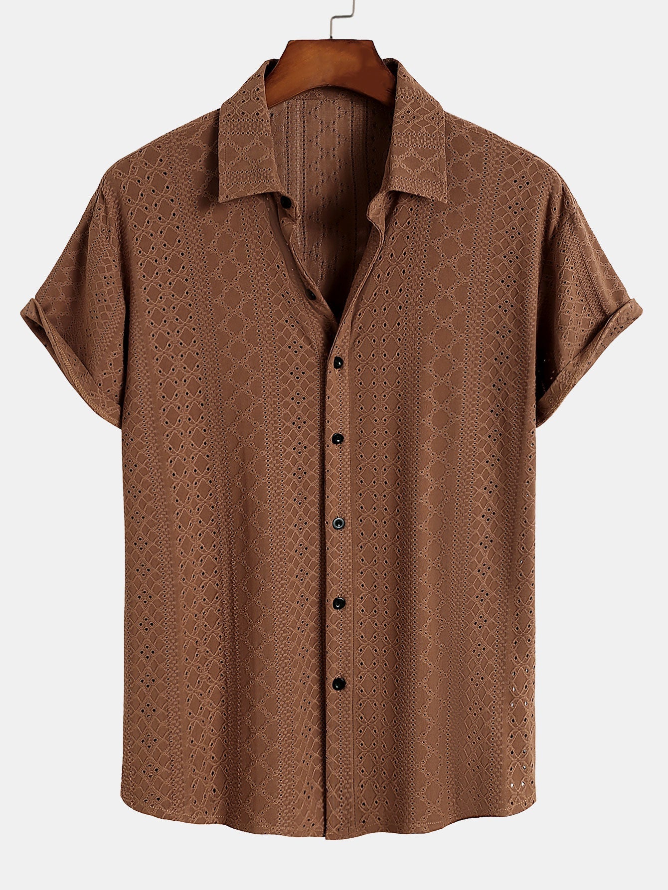 Jacquard Textured Button Up Shirt