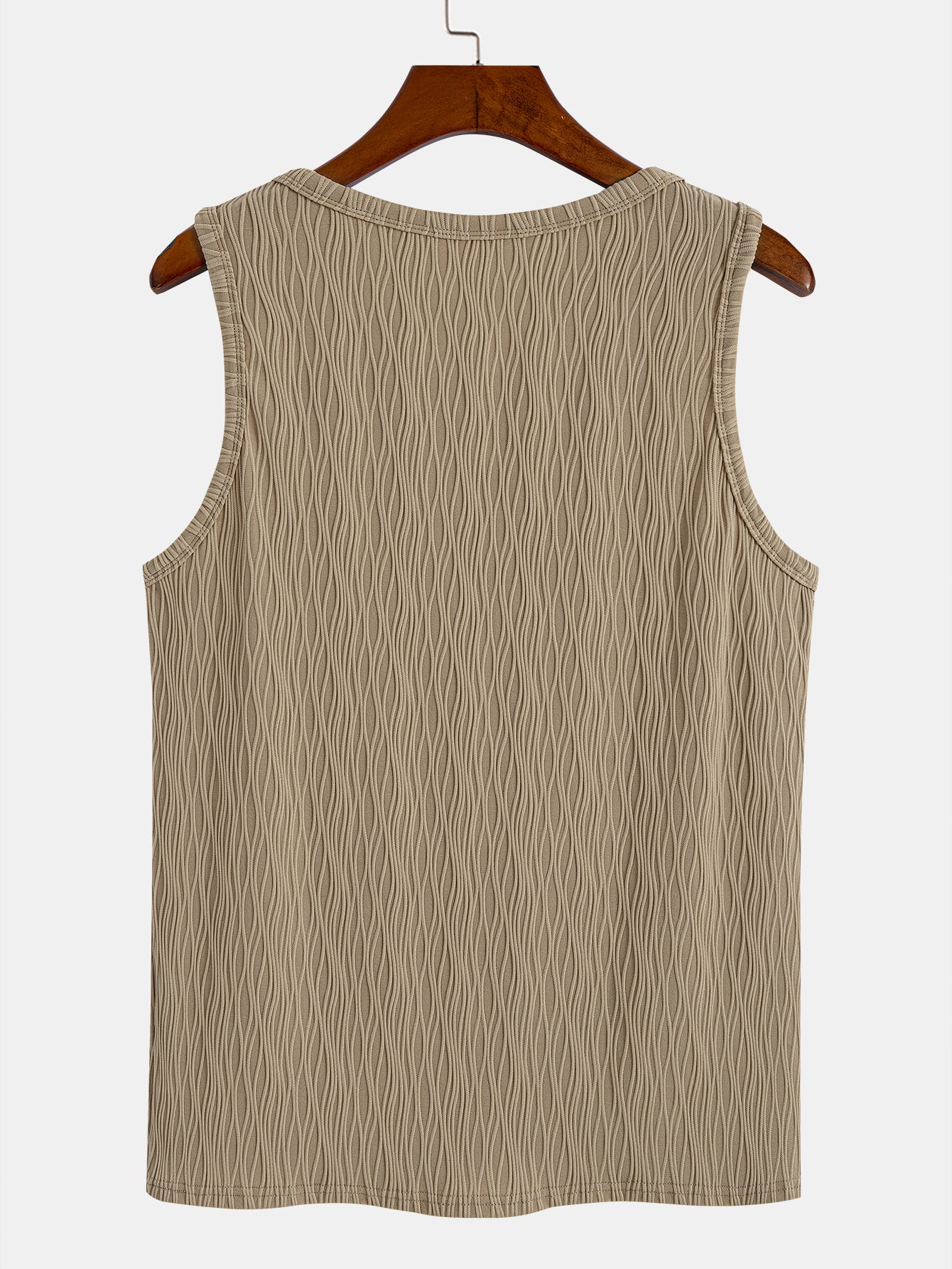 Wave Jacquard Textured Tank Top