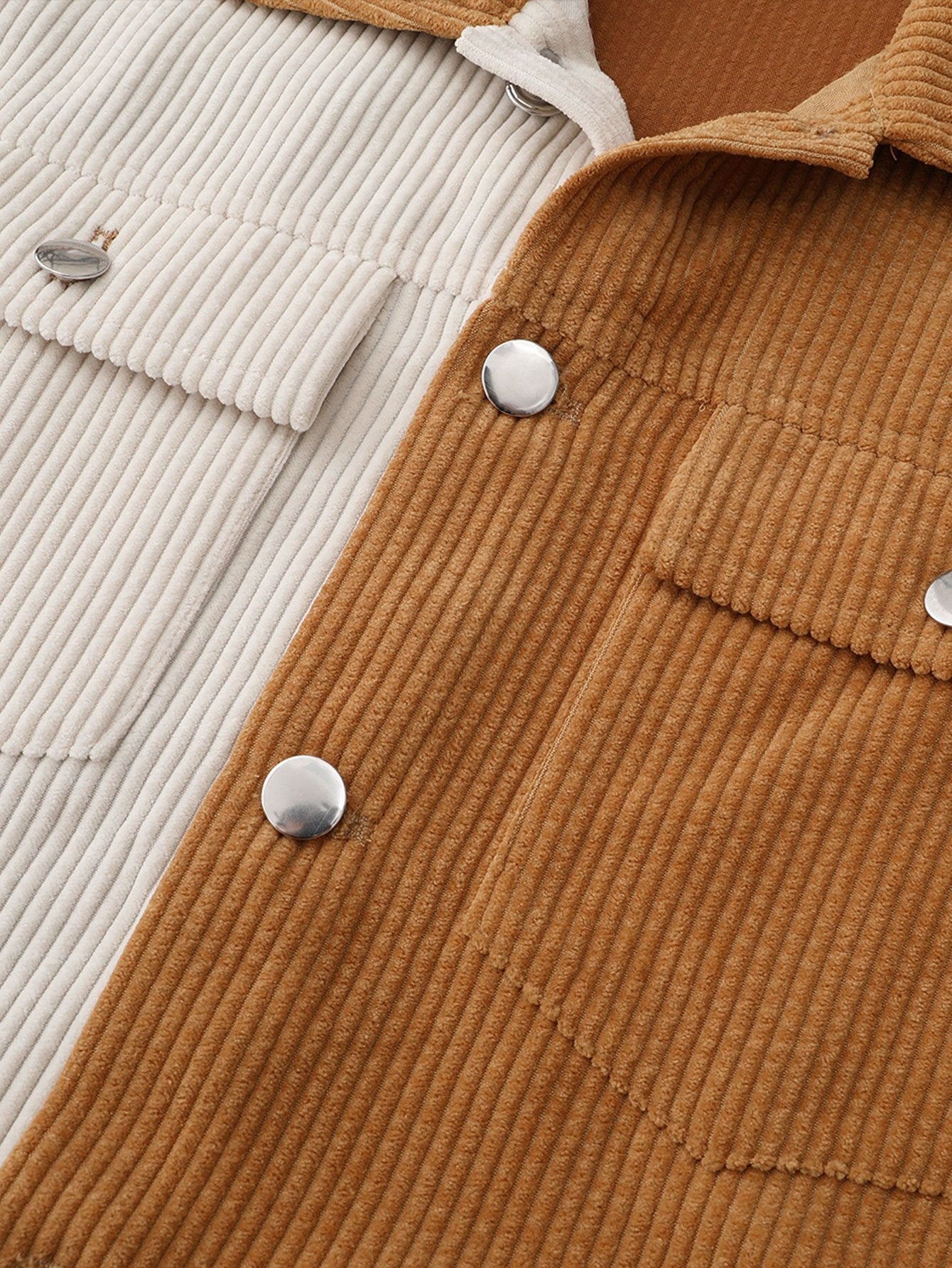 Color Block Corduroy Jacket