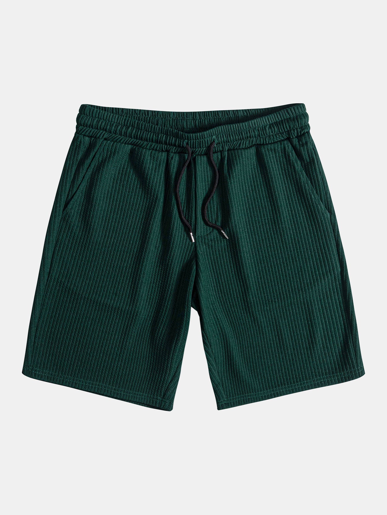 Relax Fit Ribbed T-Shirt & Drawstring Ribbed Shorts