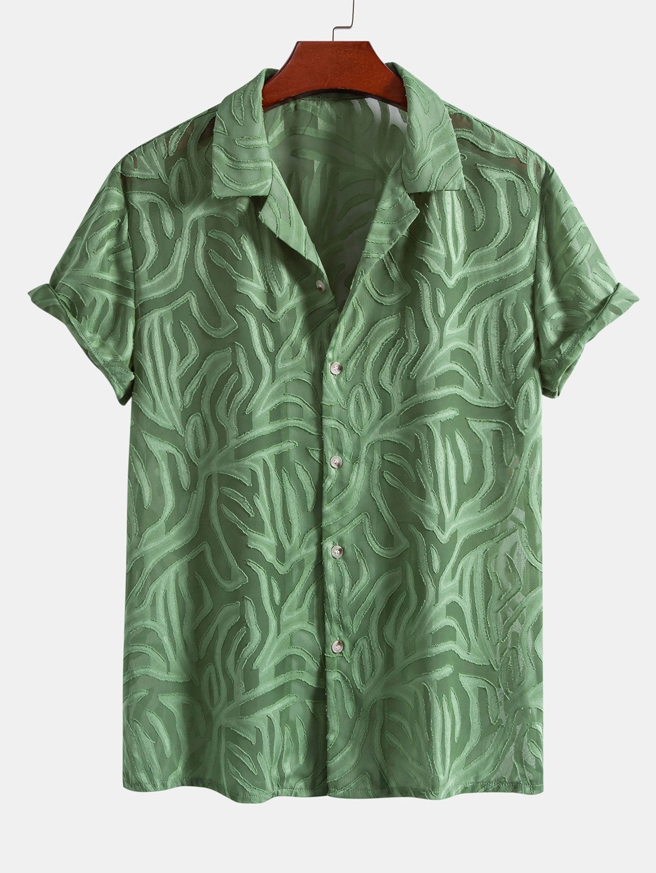 Jacquard Texture Cuban Shirt