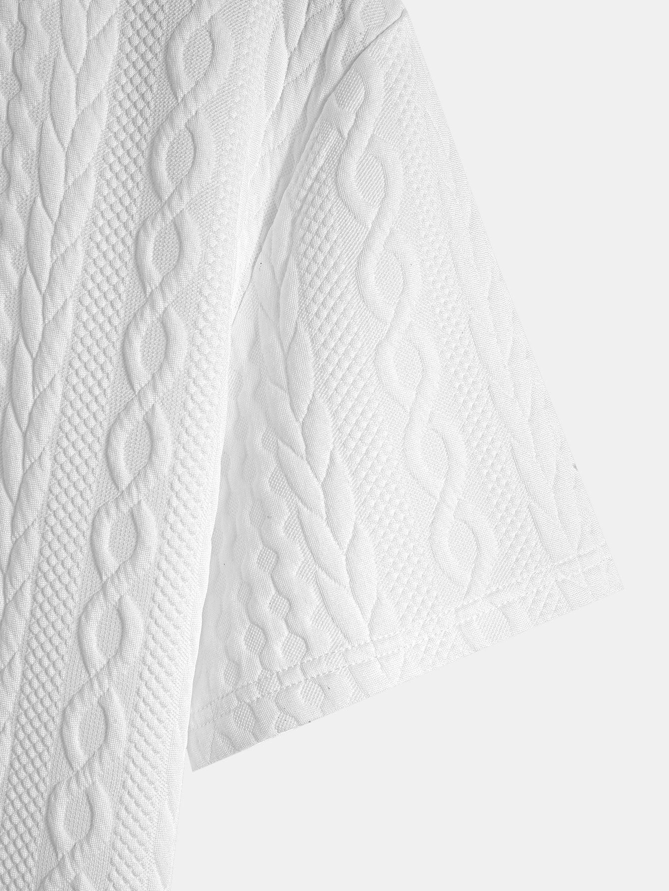 Twist Jacquard Arc Hem T-Shirt