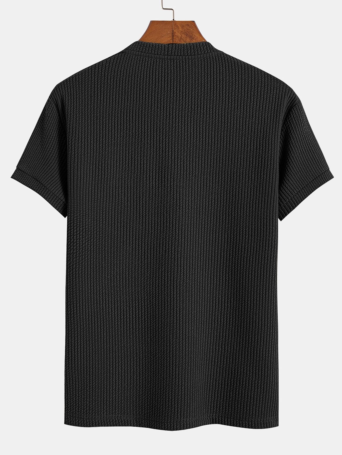 Muscle Fit Ribbed T-Shirt With Pocket