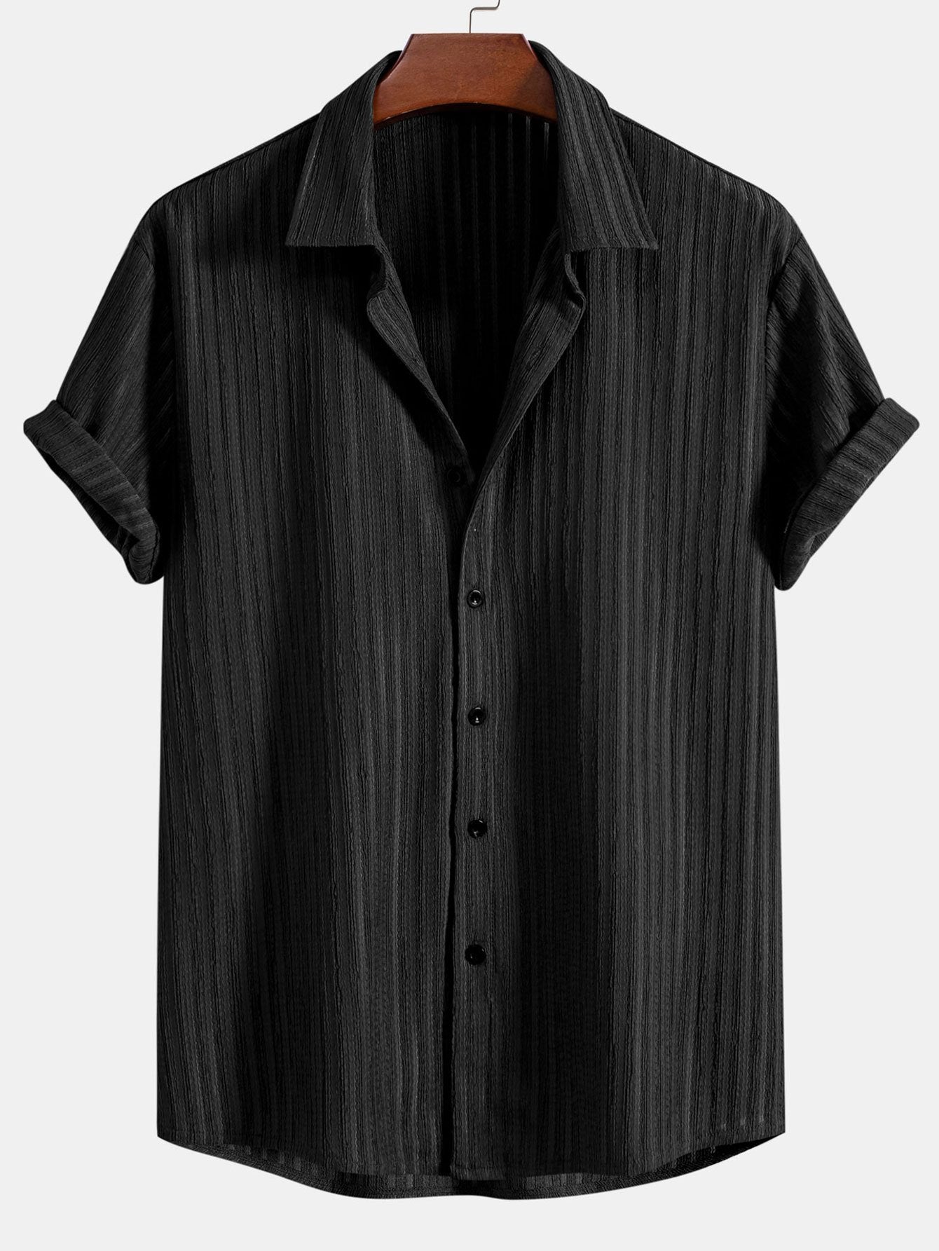 Stripe Jacquard Button Up Shirt