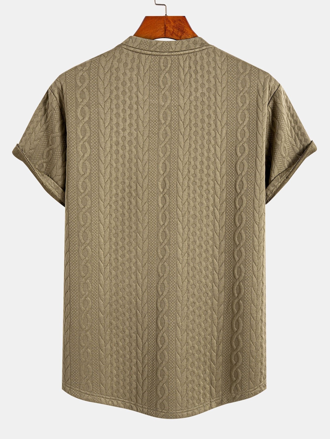 Twist Jacquard Arc Hem T-Shirt