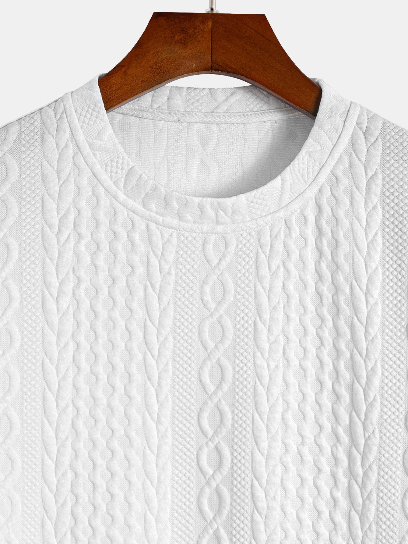 Twist Jacquard Arc Hem T-Shirt