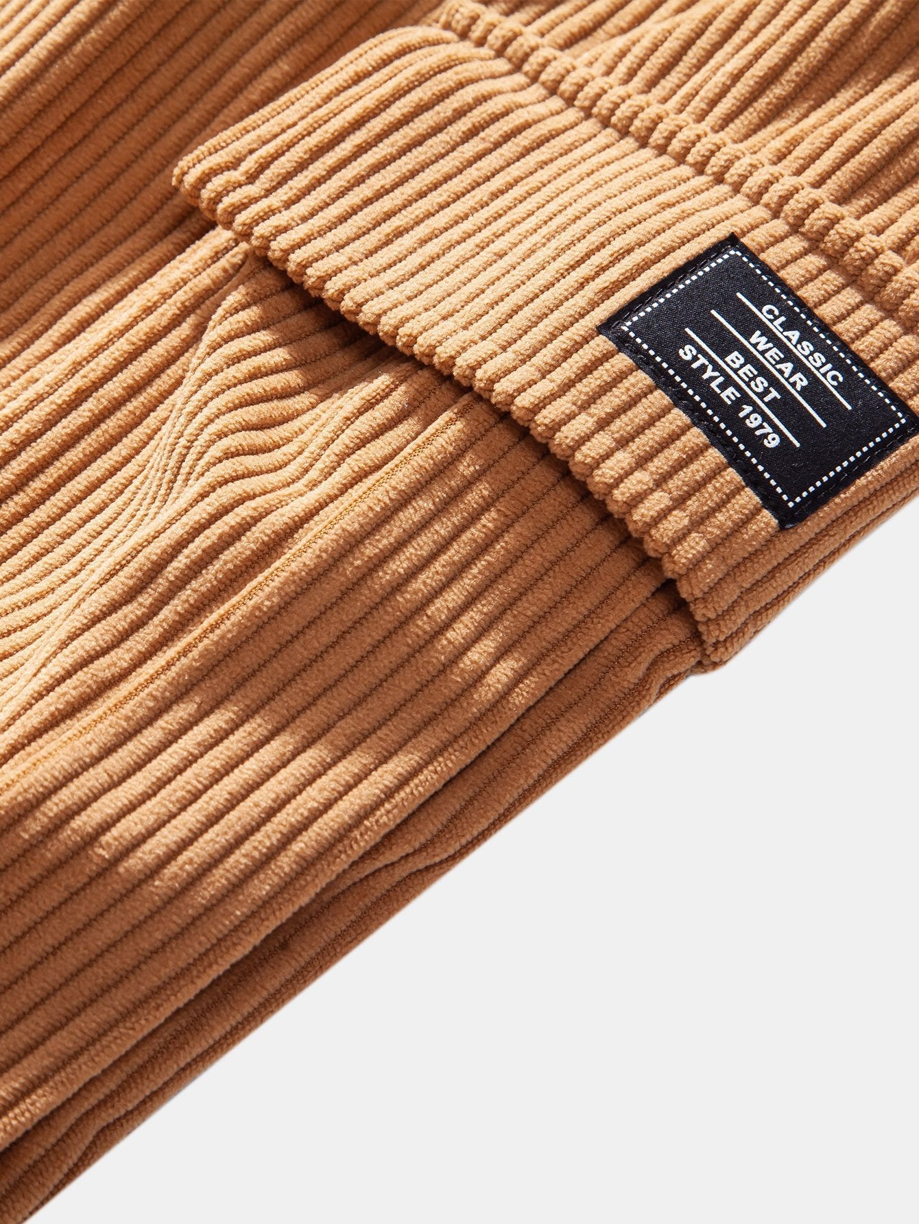 Drawstring Corduroy Cargo Jogger Pants