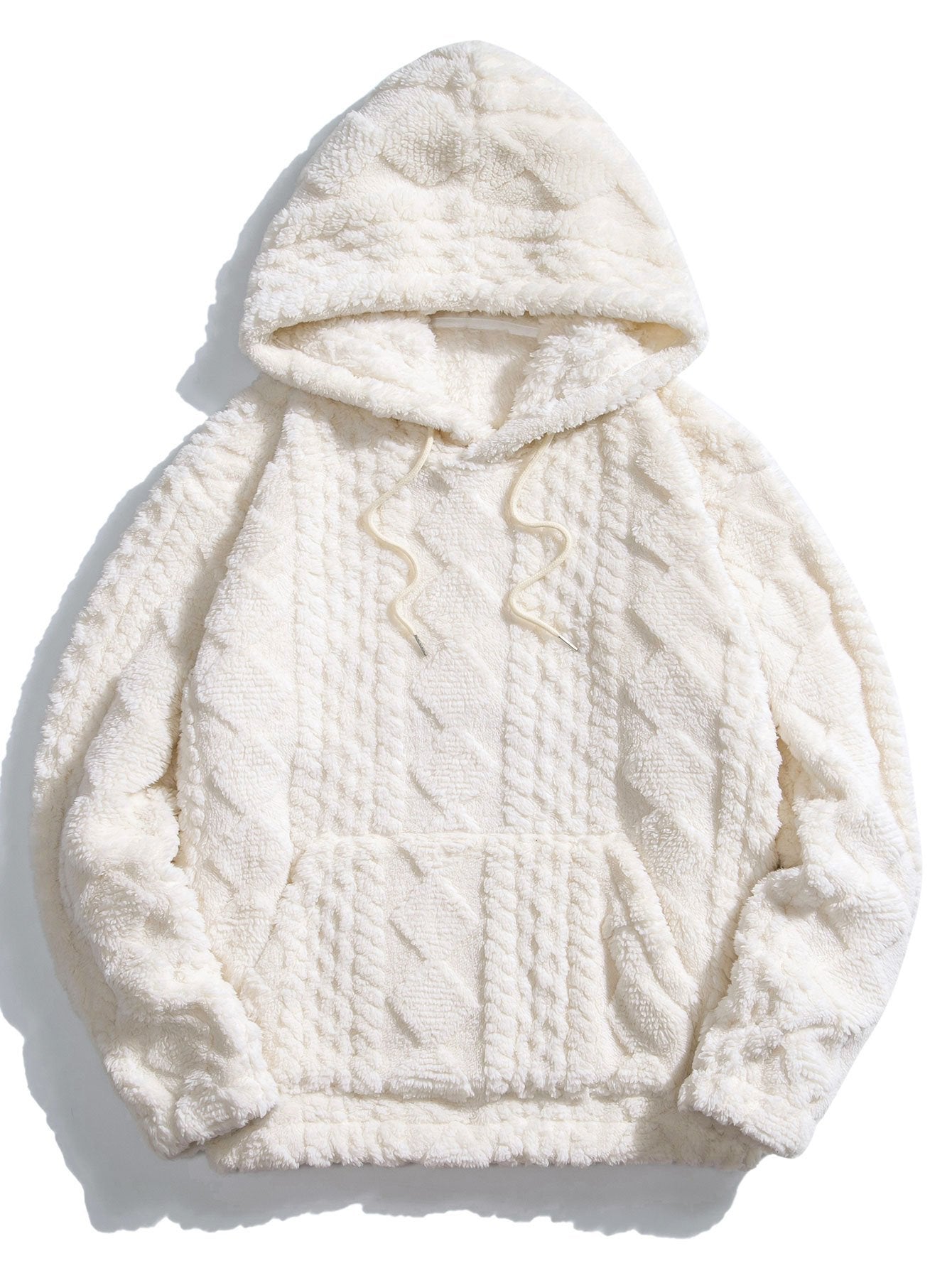 Geometry Jacquard Teddy Hoodie