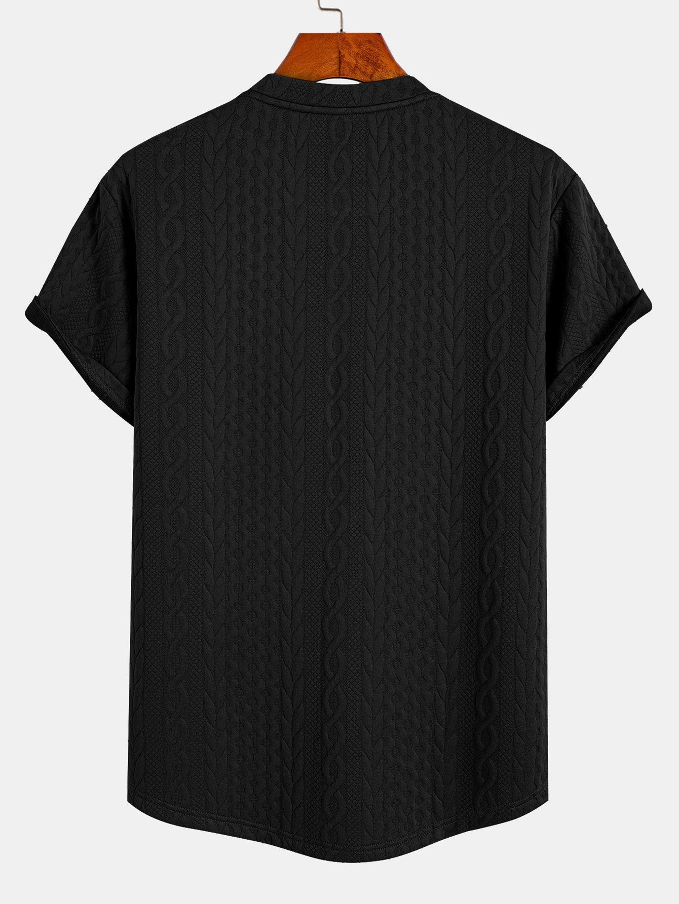 Twist Jacquard Arc Hem T-Shirt
