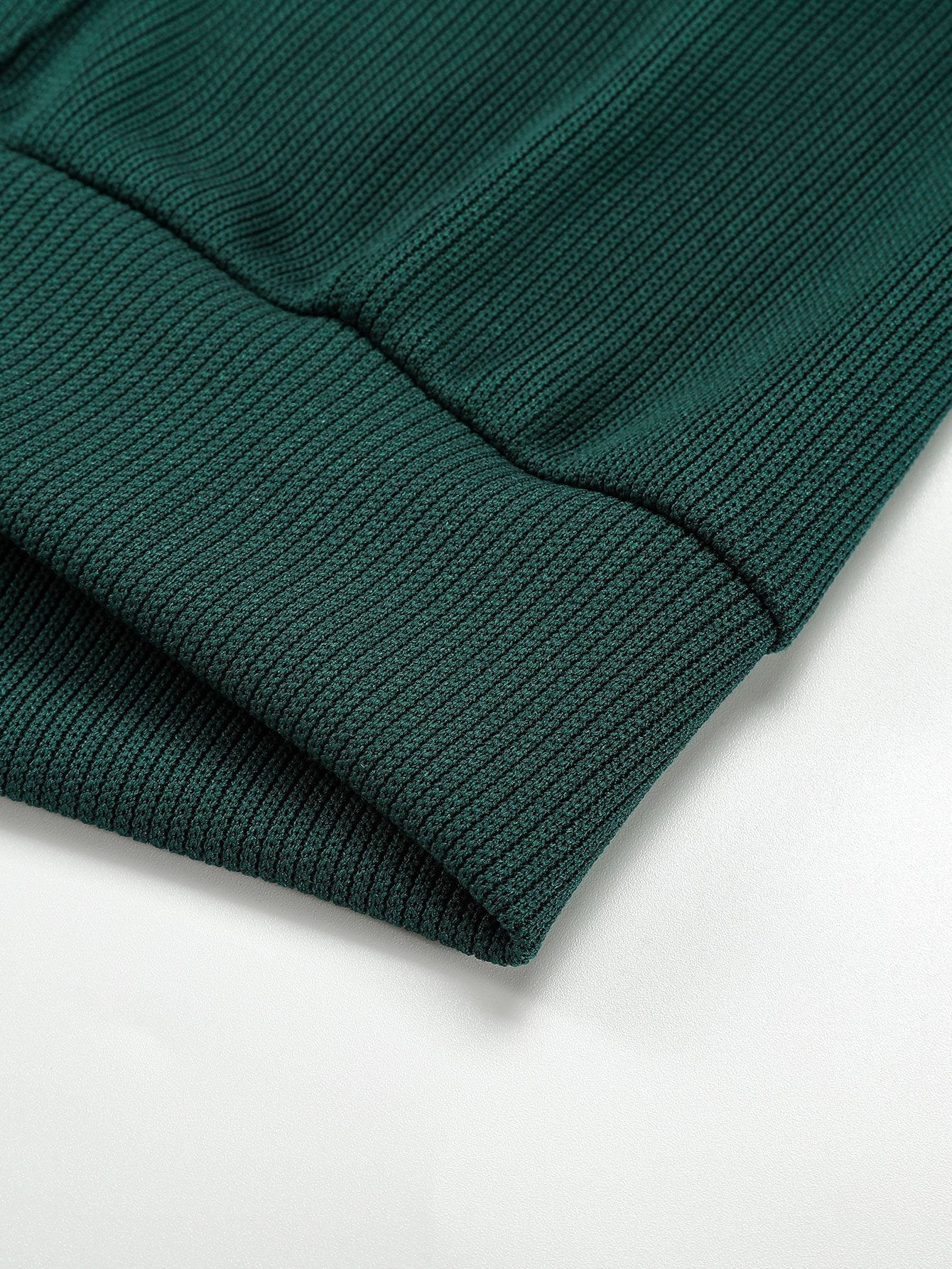 Basic Knitted Ribbed Hoodie