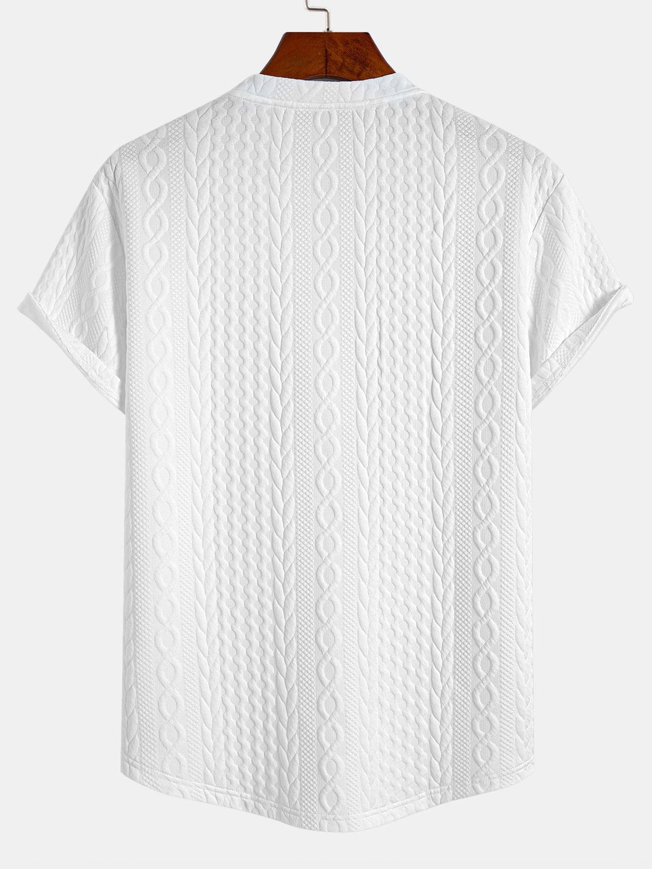 Twist Jacquard Arc Hem T-Shirt