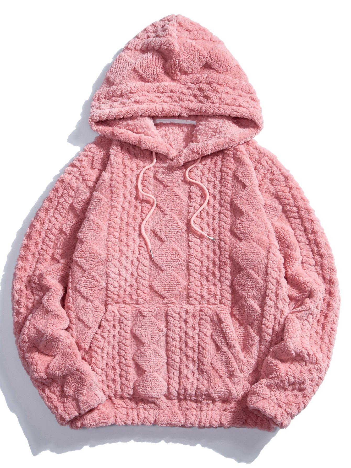 Geometry Jacquard Teddy Hoodie