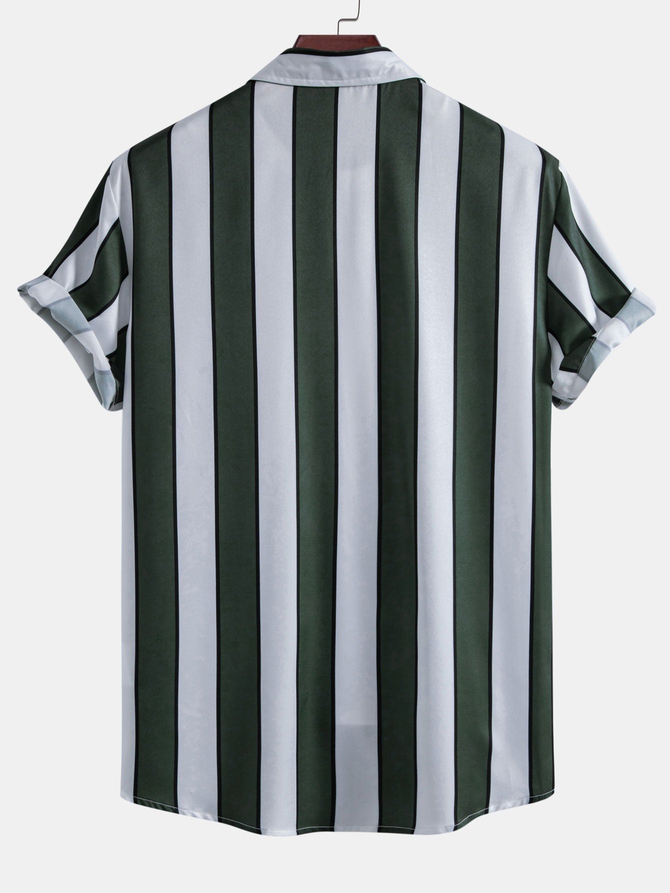 Stripe Print Button Up Shirt