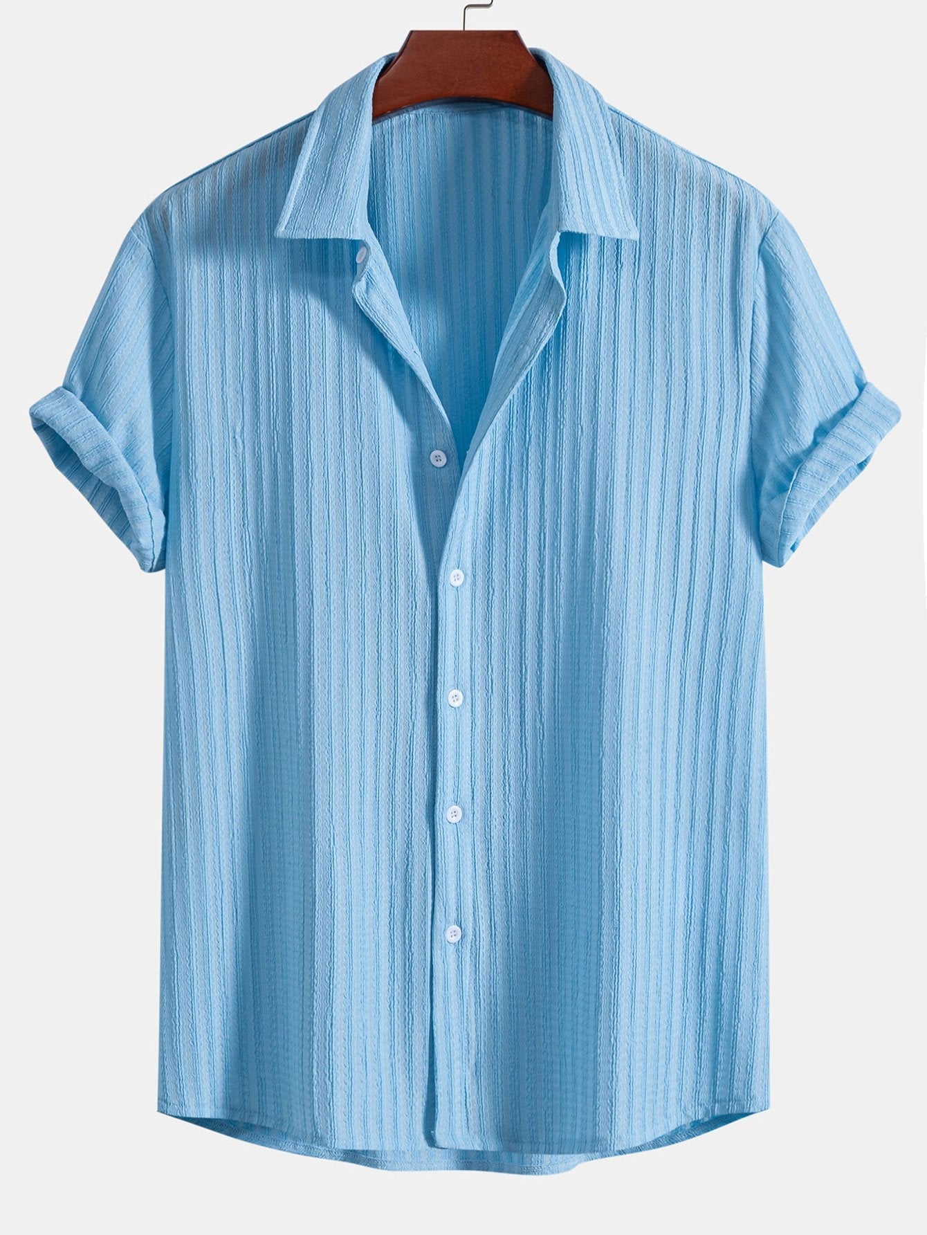 Stripe Jacquard Button Up Shirt