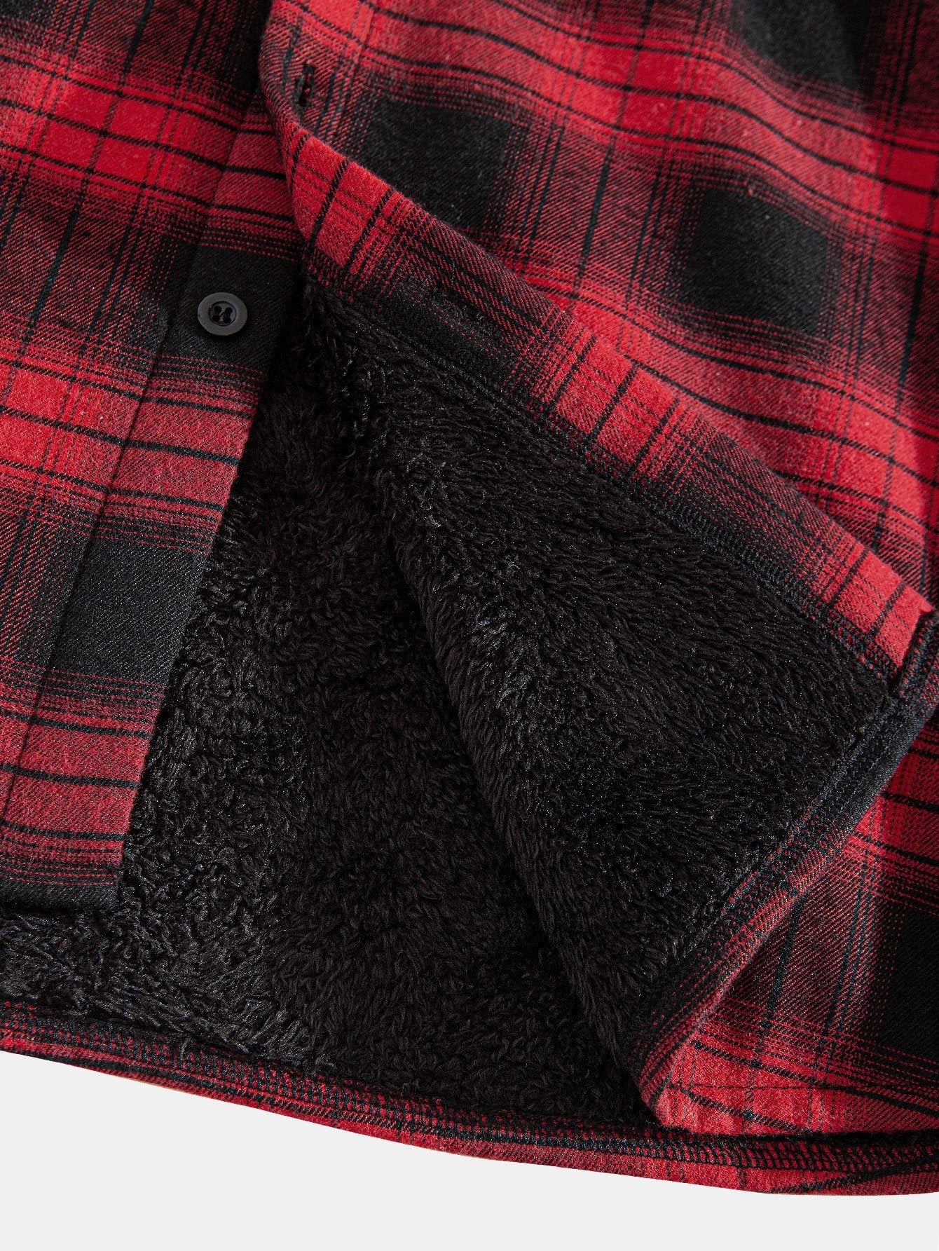 Fleece Lined Plaid Hooded Shirt