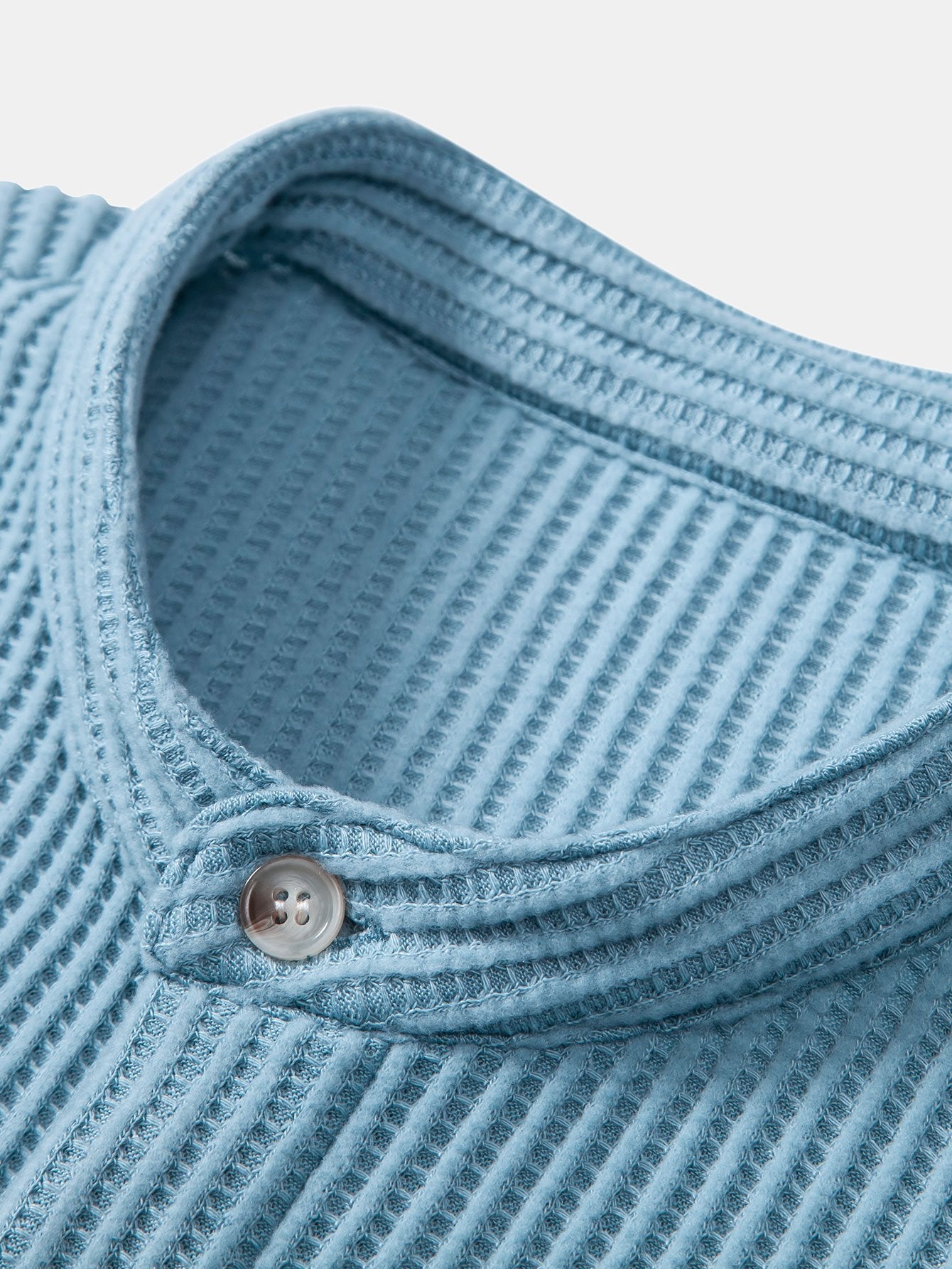 Waffle Stand Collar Shirt