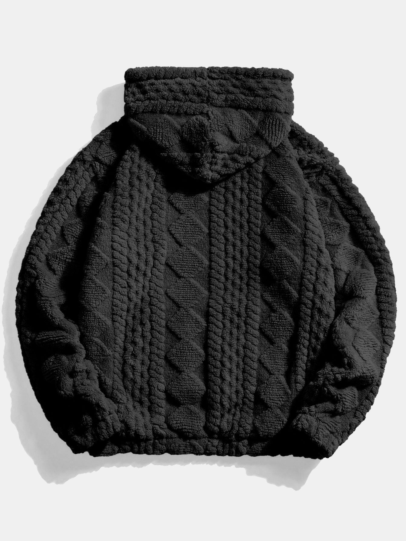 Geometry Jacquard Teddy Hoodie