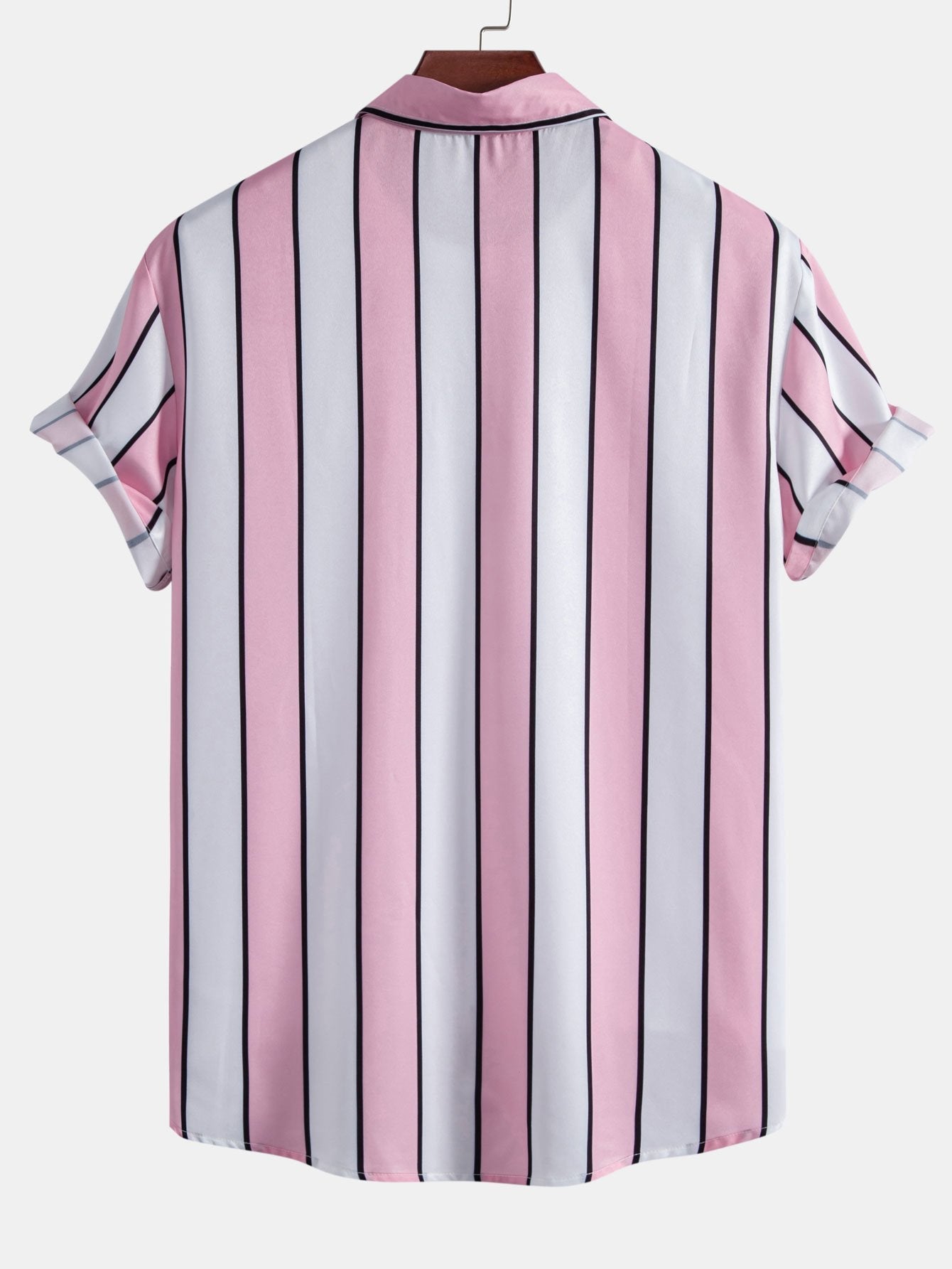 Stripe Print Button Up Shirt