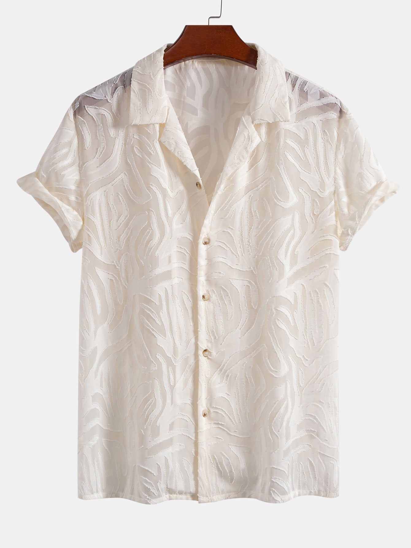 Jacquard Texture Cuban Shirt