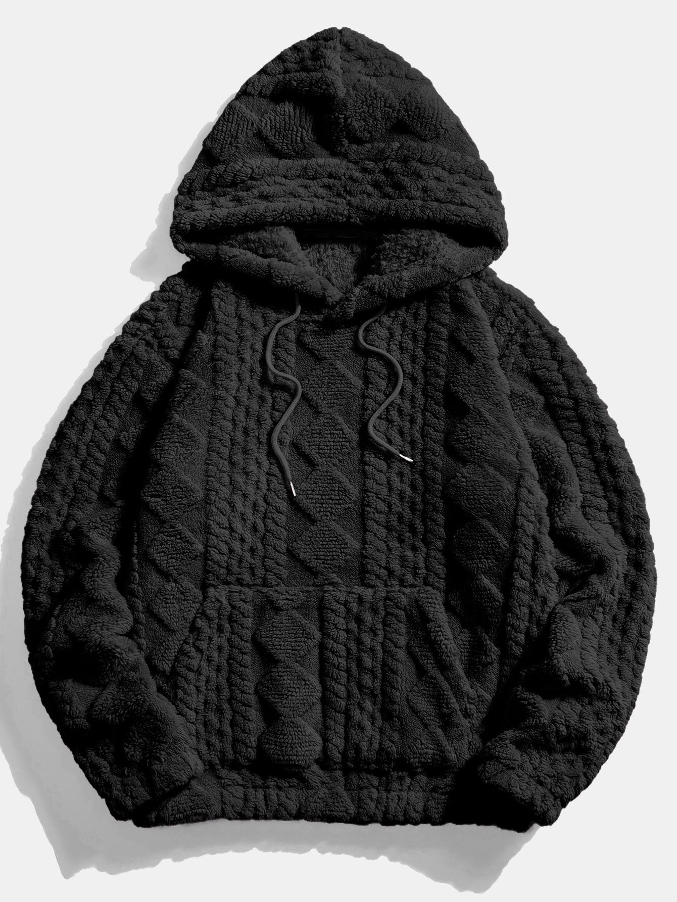 Geometry Jacquard Teddy Hoodie