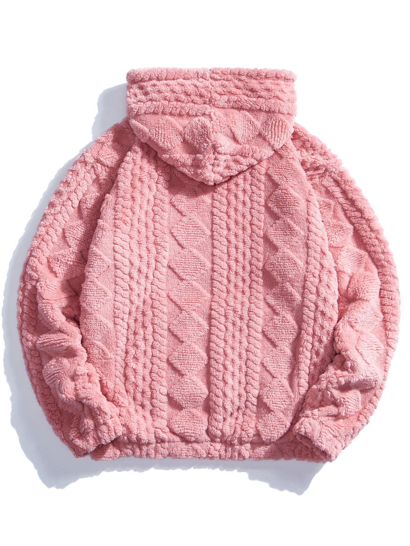 Geometry Jacquard Teddy Hoodie