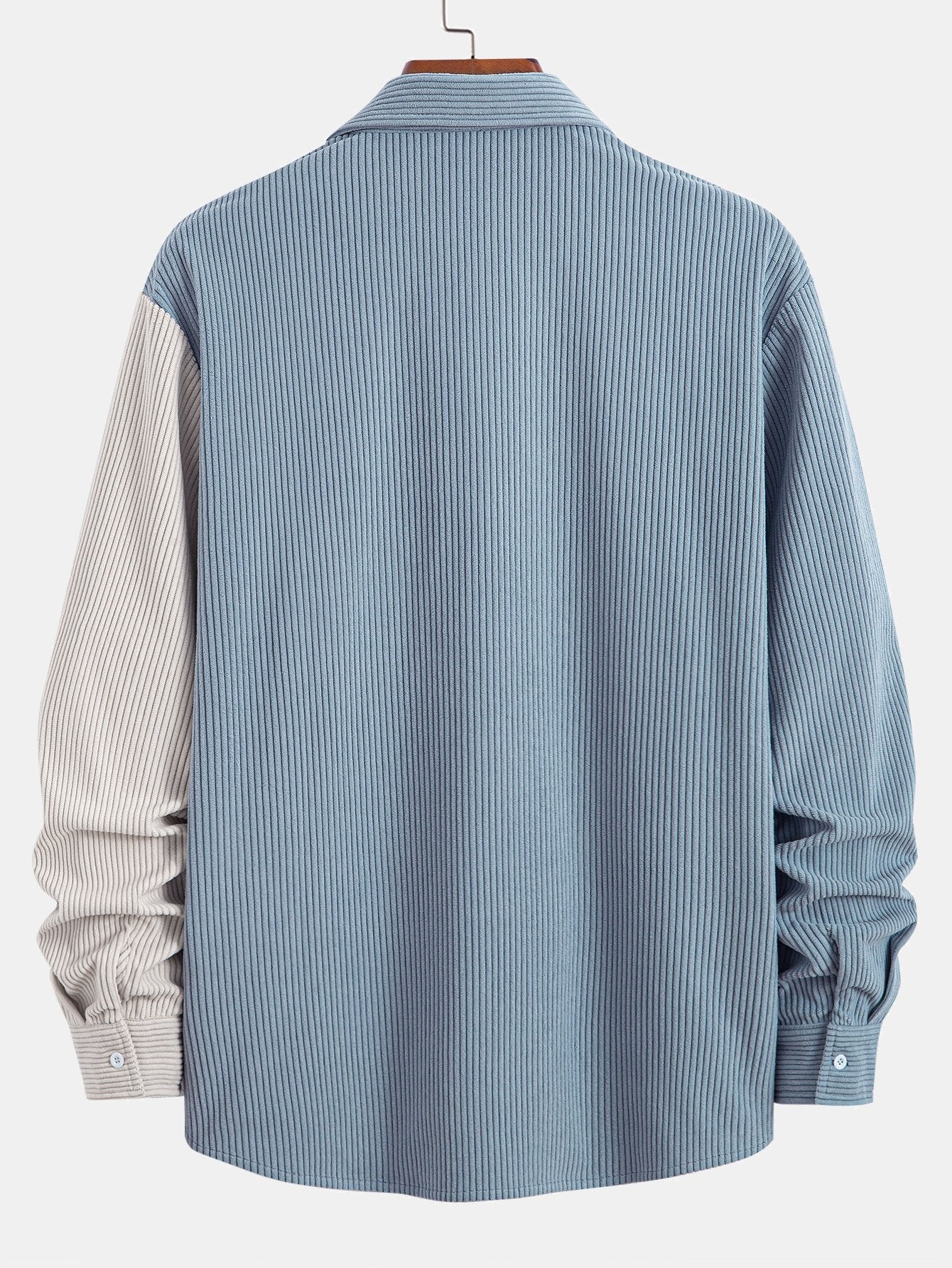 Two Tone Corduroy Button Up Shirt
