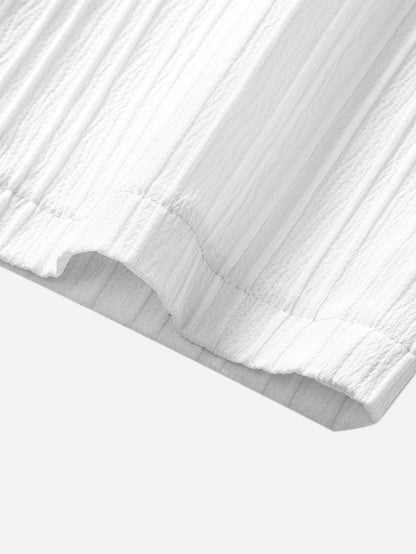 Drawstring Textured Pants