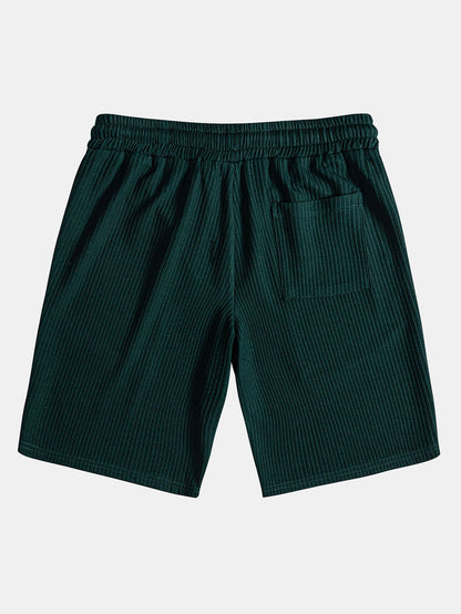 Muscle Fit Ribbed Arc Hem T-Shirt & Shorts