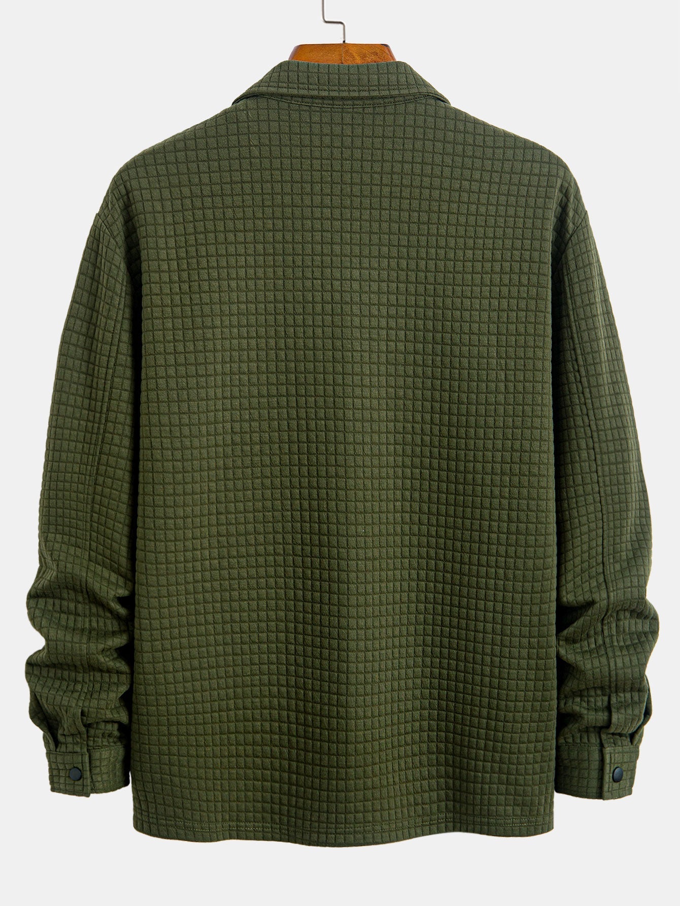 Quilted Waffle Jacquard Overshirt