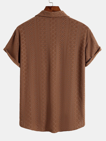 Jacquard Textured Button Up Shirt