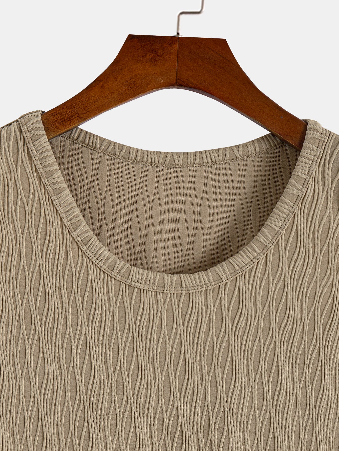 Wave Jacquard Textured Tank Top
