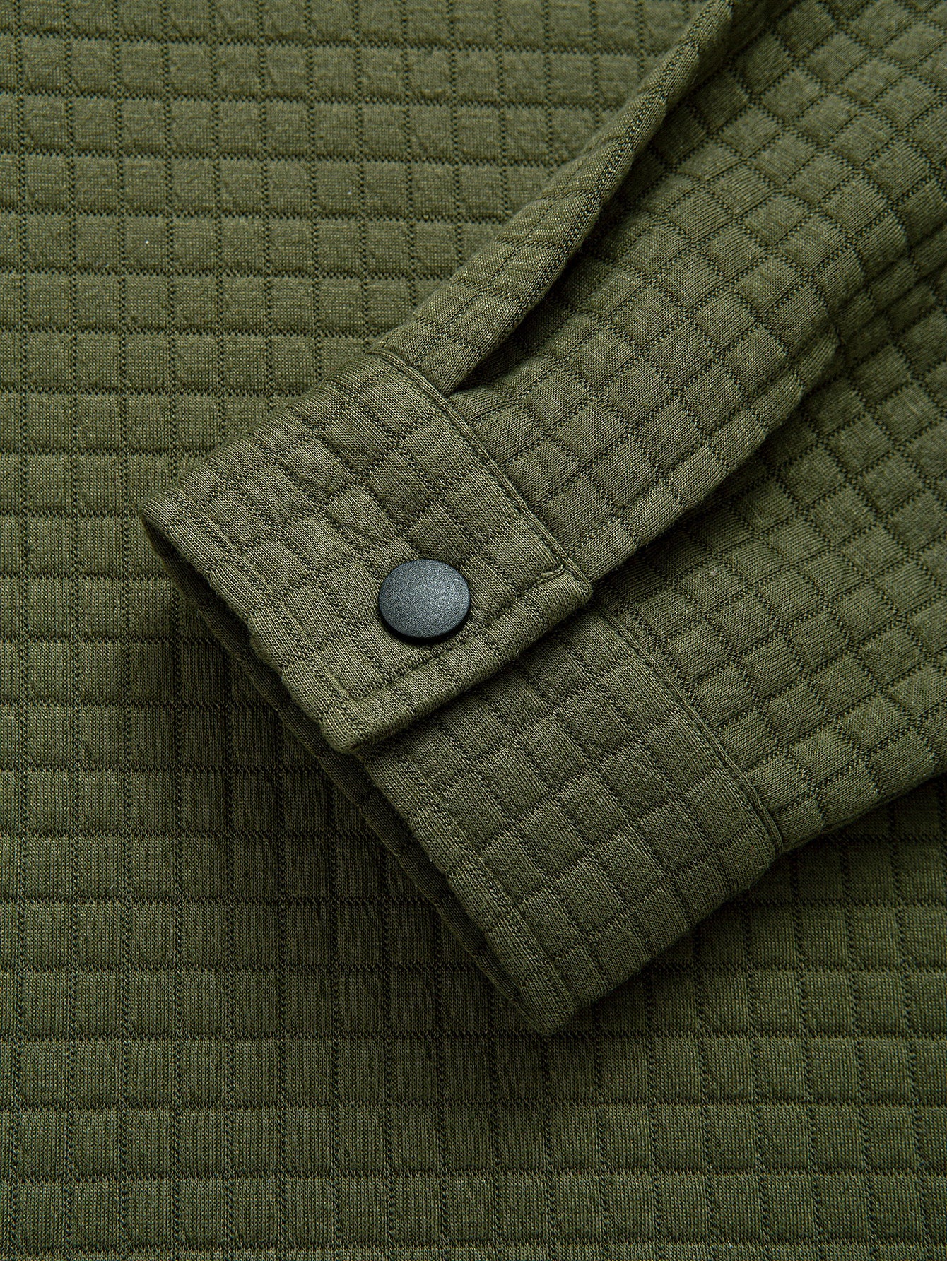 Quilted Waffle Jacquard Overshirt