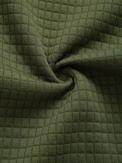 Quilted Waffle Jacquard Overshirt