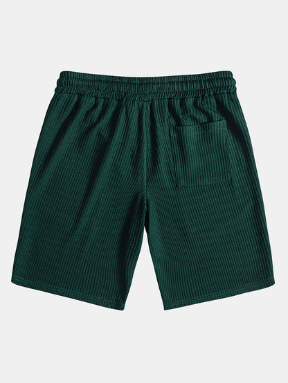 Drawstring Ribbed Shorts
