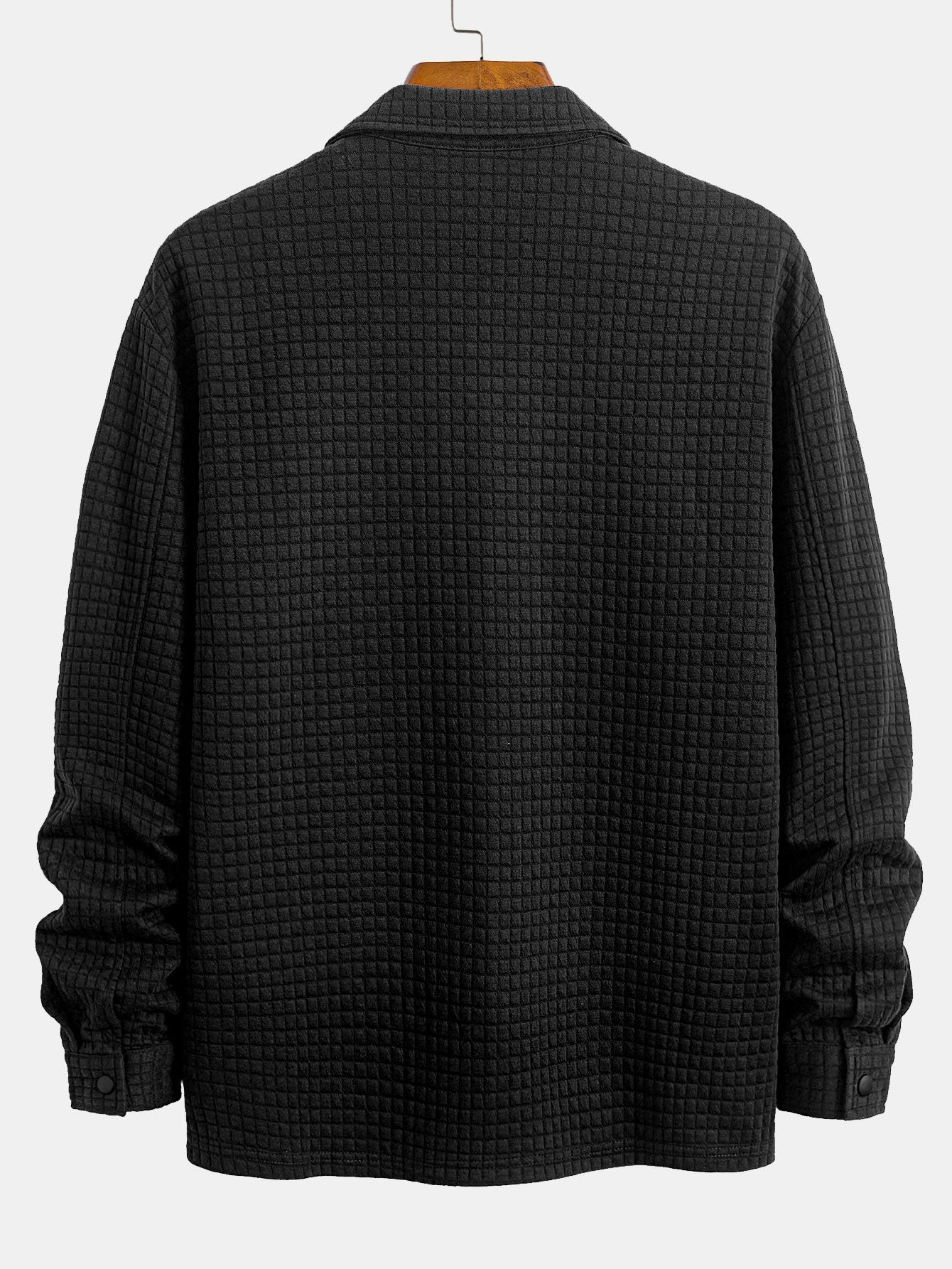 Quilted Waffle Jacquard Overshirt