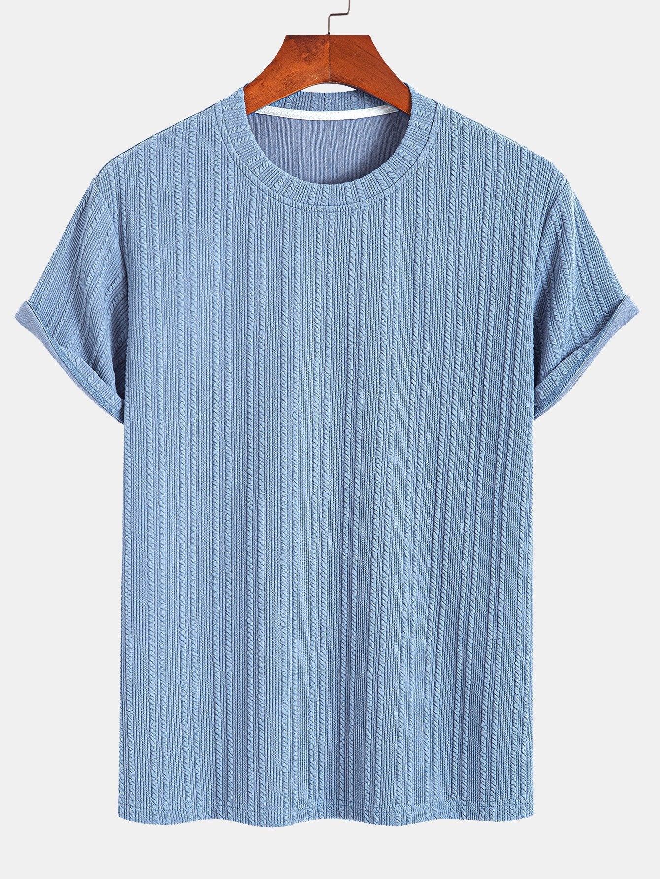 Muscle Fit Ribbed T-Shirt
