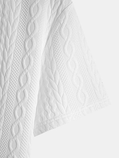 Twist Jacquard Arc Hem T-Shirt