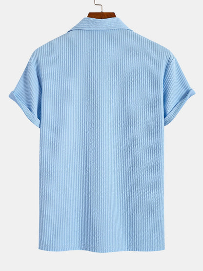 Ribbed Cuban Collar Polo