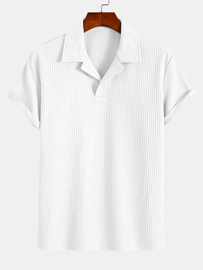 Ribbed Cuban Collar Polo