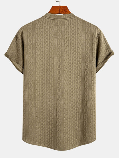 Twist Jacquard Arc Hem T-Shirt