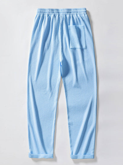 Straight Leg Ribbed Pants