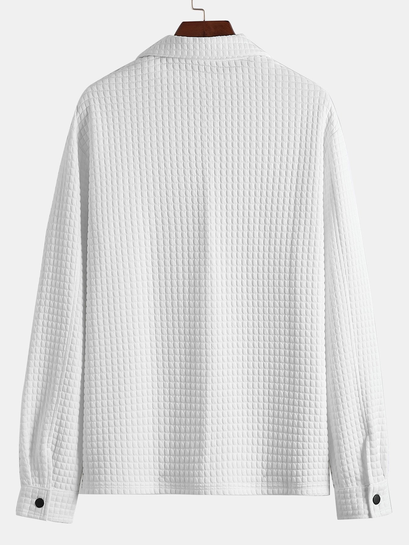Quilted Waffle Jacquard Overshirt