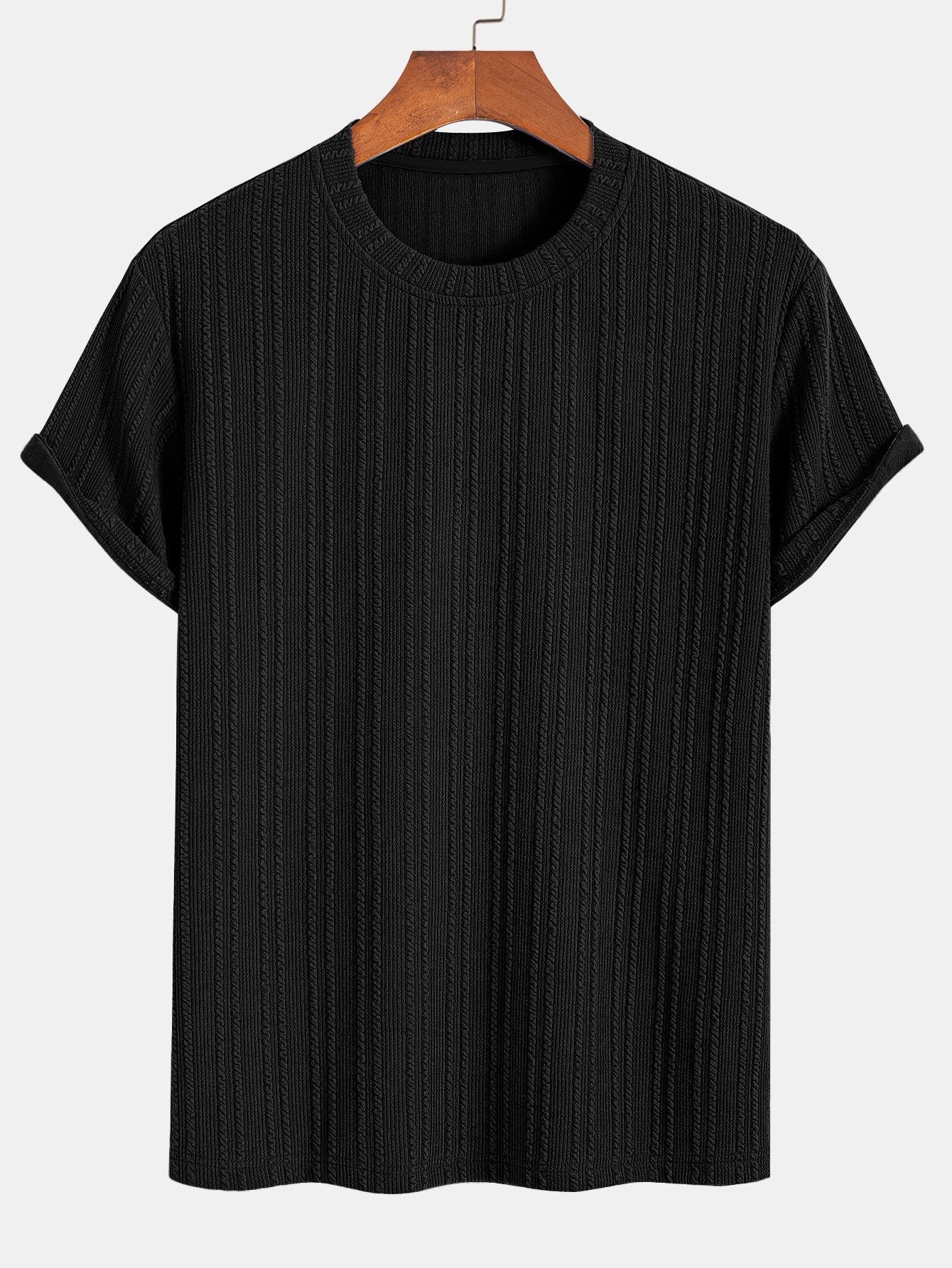 Muscle Fit Ribbed T-Shirt