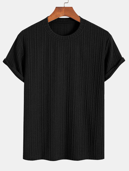 Muscle Fit Ribbed T-Shirt