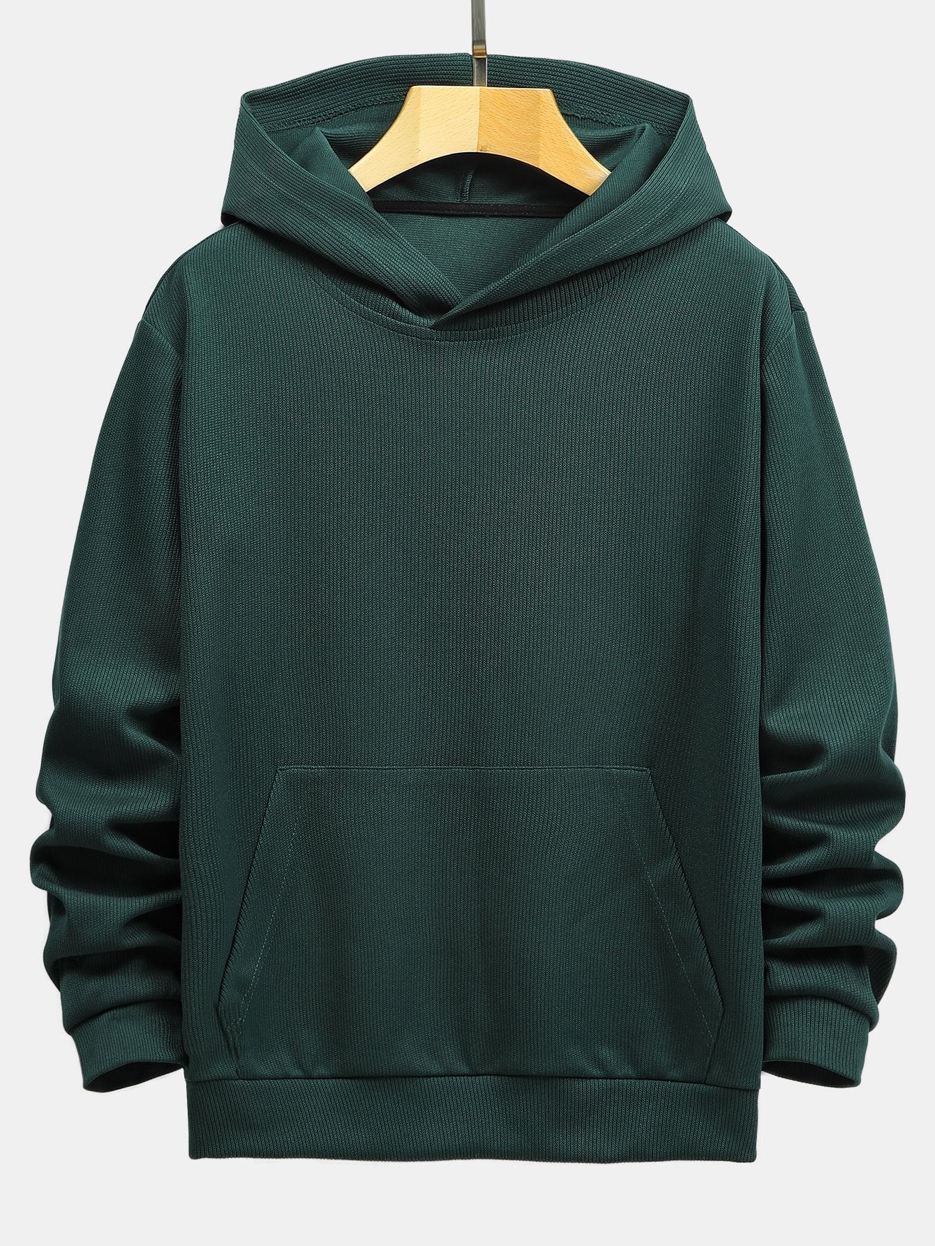 Basic Knitted Ribbed Hoodie