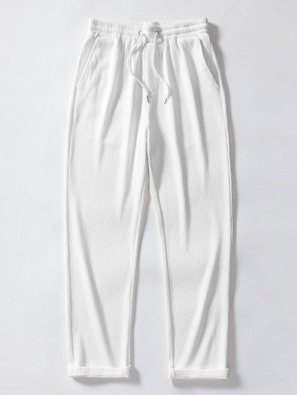 Straight Leg Ribbed Pants