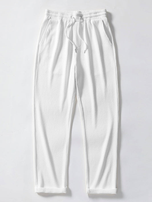 Straight Leg Ribbed Pants