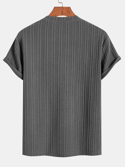 Muscle Fit Ribbed T-Shirt