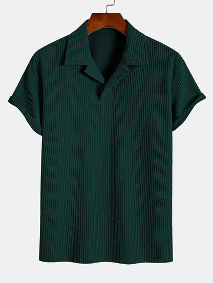 Ribbed Cuban Collar Polo