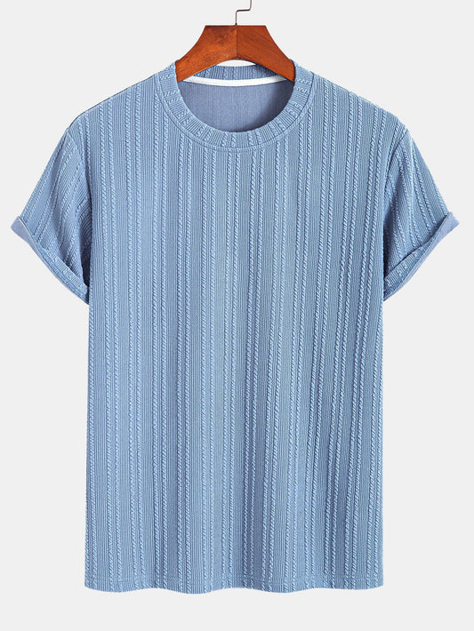 Muscle Fit Ribbed T-Shirt